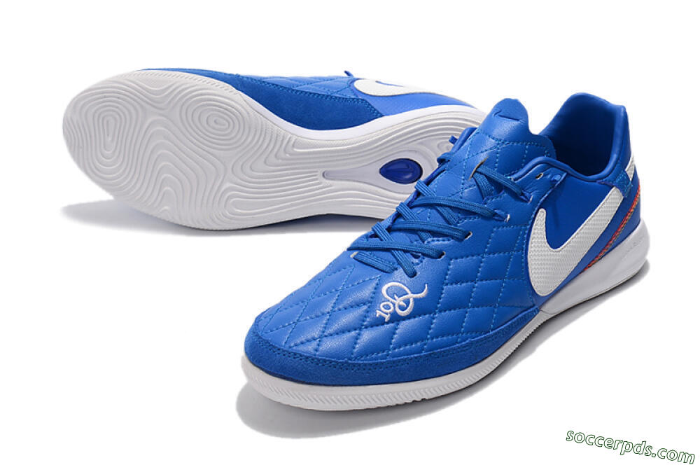 Nike TiempoX Finale IC Low-Tops Football Shoes - Blue/White 3