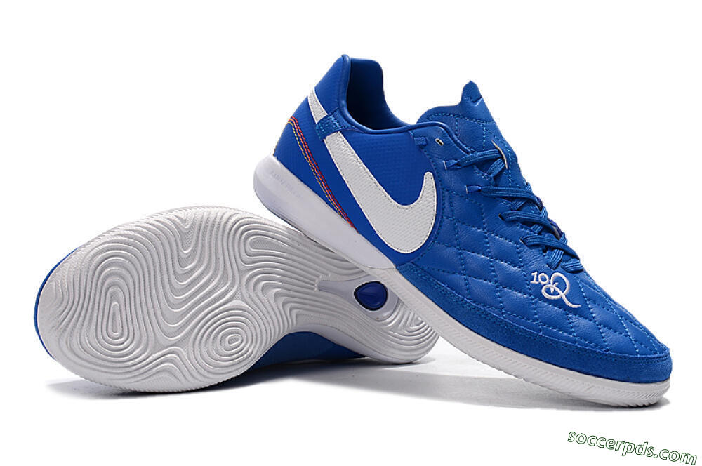 Nike TiempoX Finale IC Low-Tops Football Shoes - Blue/White 4