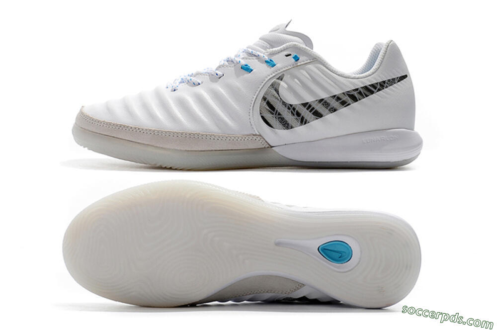 Nike TiempoX Finale IC Low-Tops Football Shoes - White/Grey/Black 0