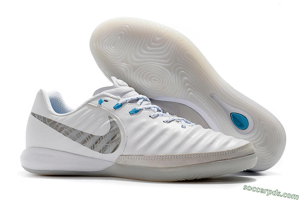 Nike TiempoX Finale IC Low-Tops Football Shoes - White/Grey/Black 1