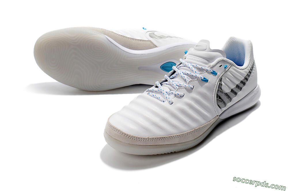 Nike TiempoX Finale IC Low-Tops Football Shoes - White/Grey/Black 3