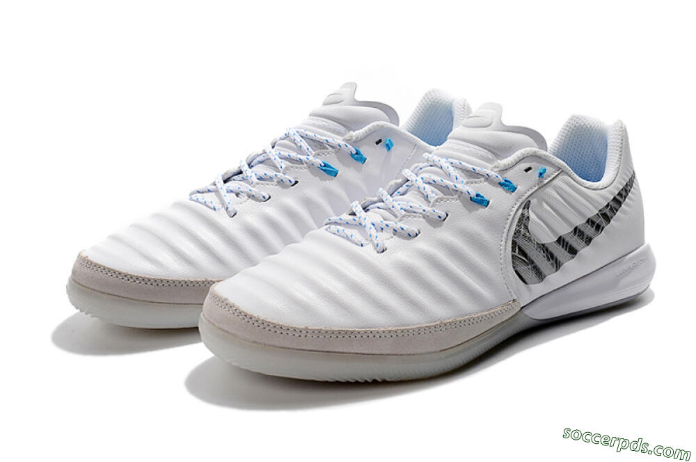 Nike TiempoX Finale IC Low-Tops Football Shoes - White/Grey/Black 5