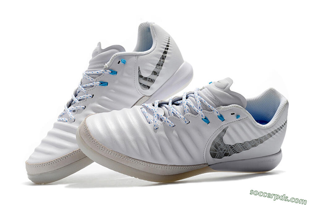 Nike TiempoX Finale IC Low-Tops Football Shoes - White/Grey/Black 6