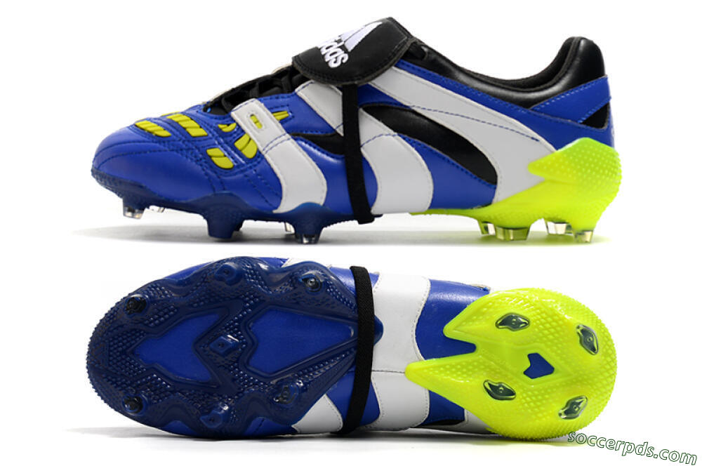 Adidas Predator Accelerator Electricity FG Low-Tops Football Boots - Blue/White/Yellow 0
