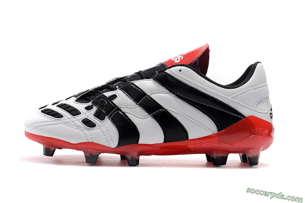 Adidas Predator Accelerator Electricity FG Low-Tops Football Boots - White/Black/Red 2