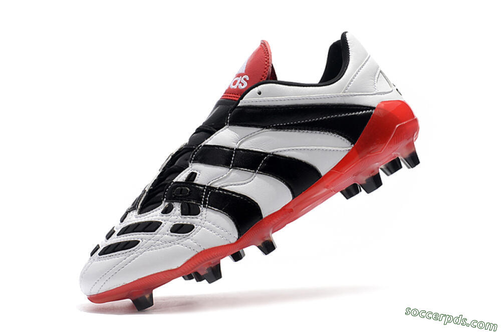 Adidas Predator Accelerator Electricity FG Low-Tops Football Boots - White/Black/Red 7