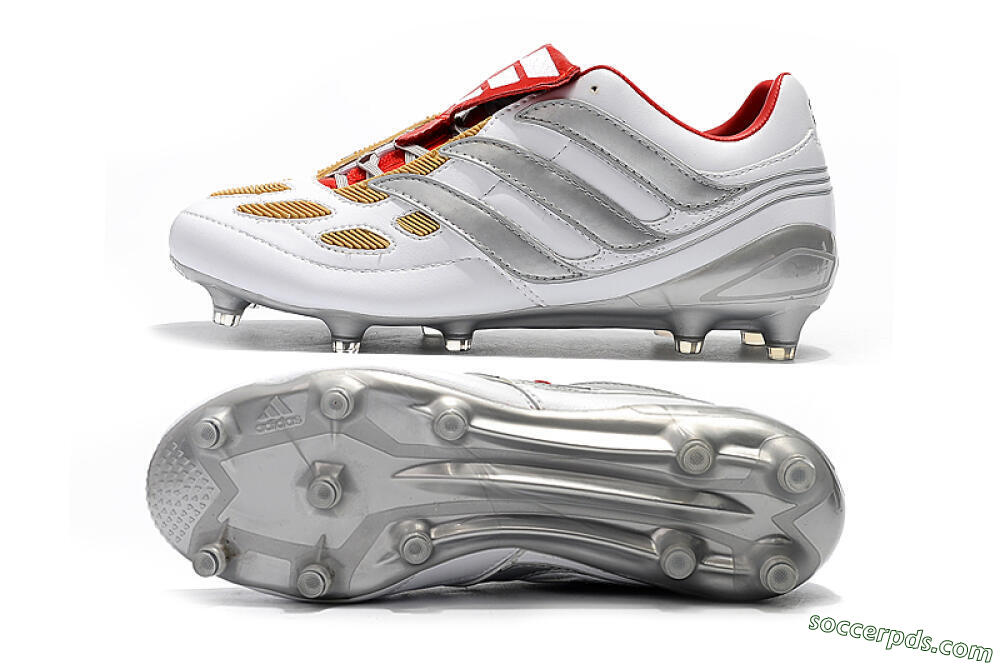 Adidas Predator Precision FG Low-Tops Football Boots - White/Grey/Yellow 0