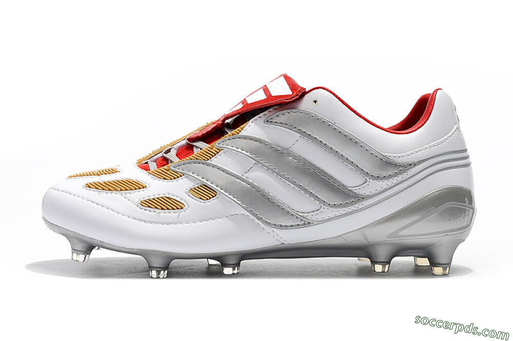 Adidas Predator Precision FG Low-Tops Football Boots - White/Grey/Yellow 2