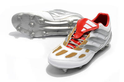 Adidas Predator Precision FG Low-Tops Football Boots - White/Grey/Yellow