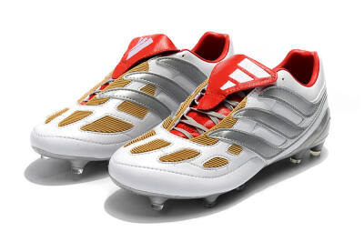 Adidas Predator Precision FG Low-Tops Football Boots - White/Grey/Yellow