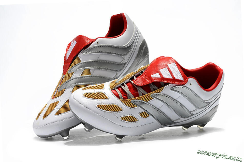 Adidas Predator Precision FG Low-Tops Football Boots - White/Grey/Yellow 6