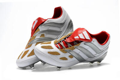 Adidas Predator Precision FG Low-Tops Football Boots - White/Grey/Yellow