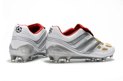 Adidas Predator Precision FG Low-Tops Football Boots - White/Grey/Yellow
