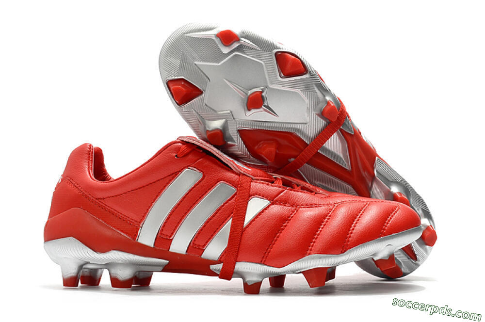 Adidas Predator Mania FG Low-Tops Football Boots - Red/Silver 1