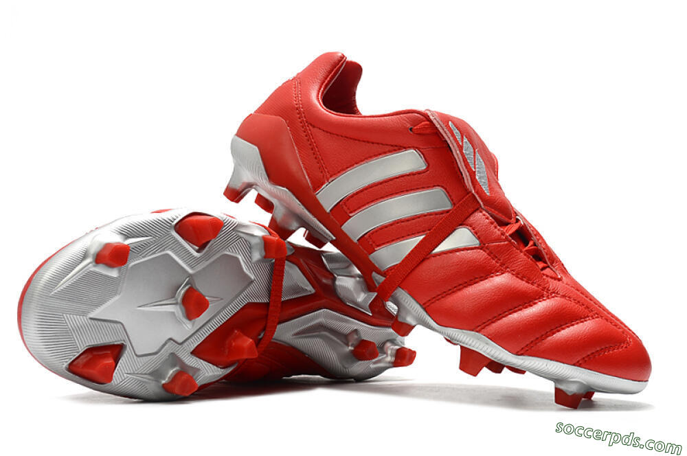 Adidas Predator Mania FG Low-Tops Football Boots - Red/Silver 4