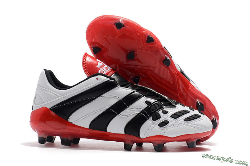 Adidas Predator Accelerator Electricity FG Low-Tops Football Boots - White/Black/Red 1