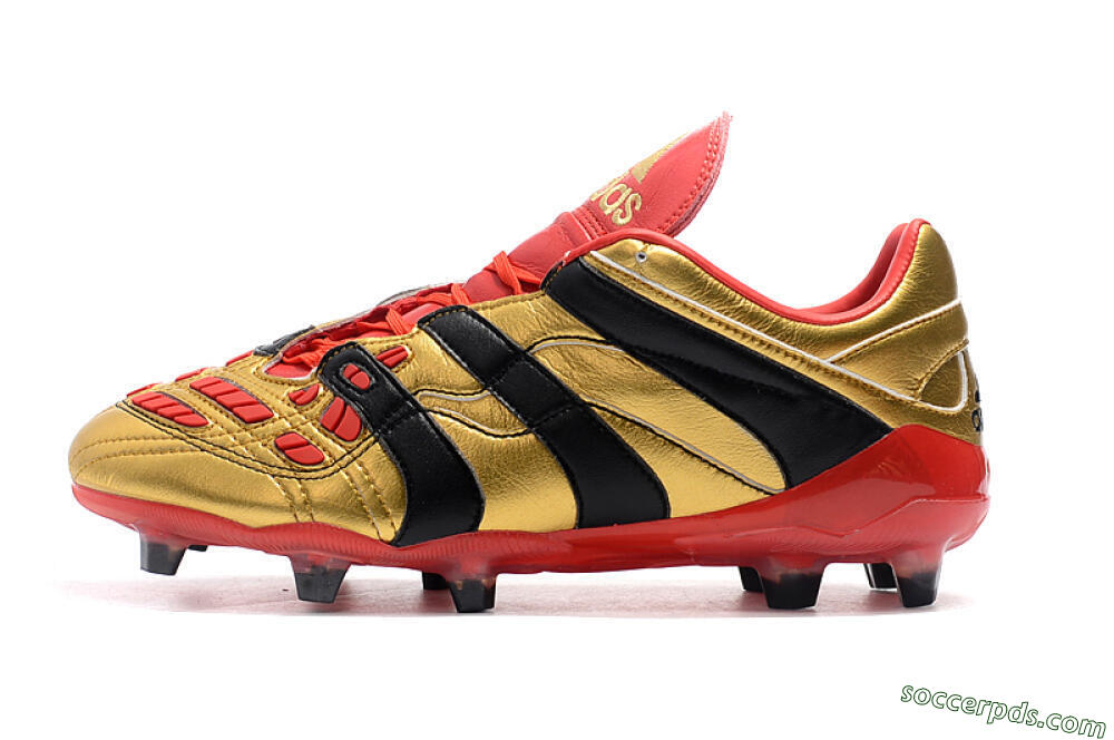 Adidas Predator Accelerator Electricity FG Low-Tops Football Boots - Gold/Red/Black 2