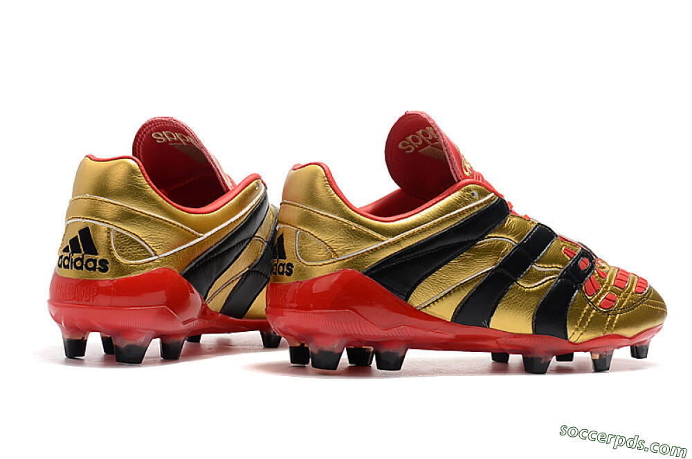 Adidas Predator Accelerator Electricity FG Low-Tops Football Boots - Gold/Red/Black 4