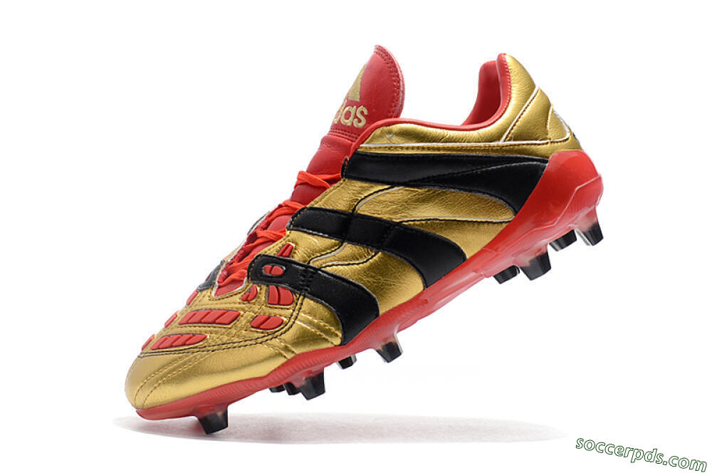 Adidas Predator Accelerator Electricity FG Low-Tops Football Boots - Gold/Red/Black 8