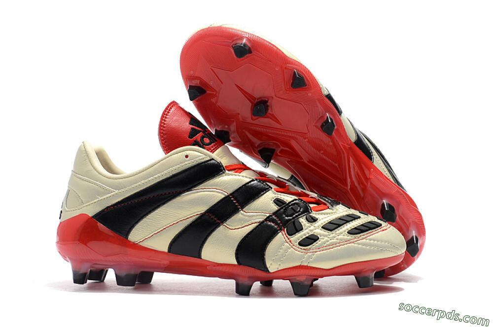 Adidas Predator Accelerator Electricity FG Low-Tops Football Boots - White/Black/Red 1