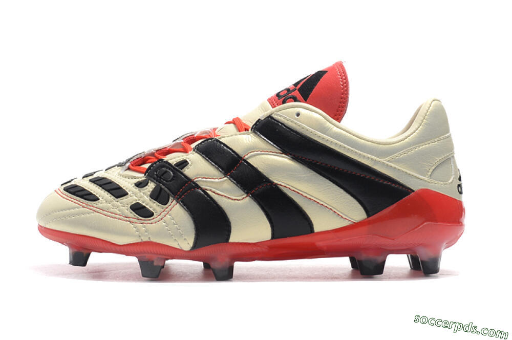 Adidas Predator Accelerator Electricity FG Low-Tops Football Boots - White/Black/Red 2
