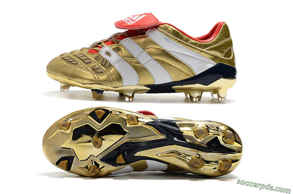 Adidas Predator Accelerator Electricity FG Low-Tops Football Boots - Gold/Red/White 0