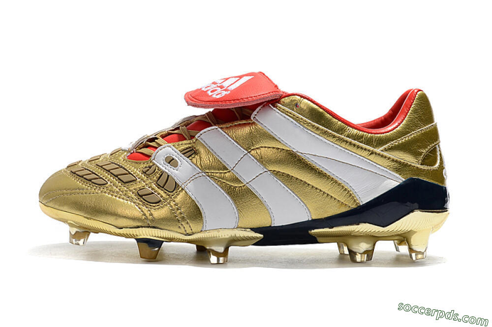 Adidas Predator Accelerator Electricity FG Low-Tops Football Boots - Gold/Red/White 2