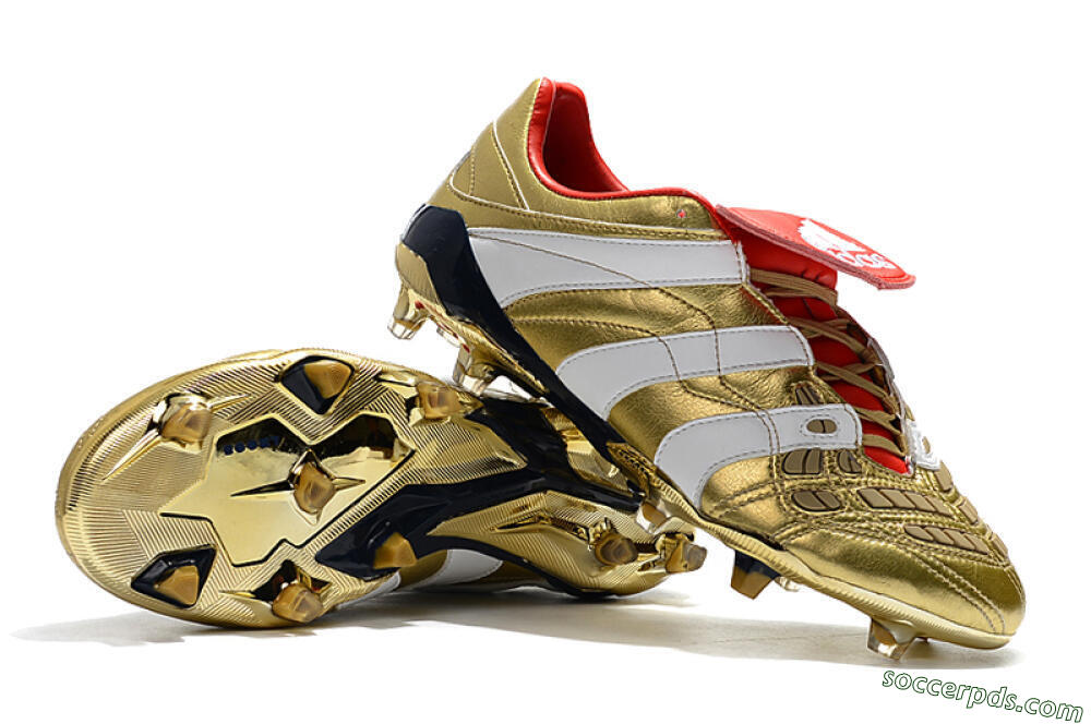 Adidas Predator Accelerator Electricity FG Low-Tops Football Boots - Gold/Red/White 4