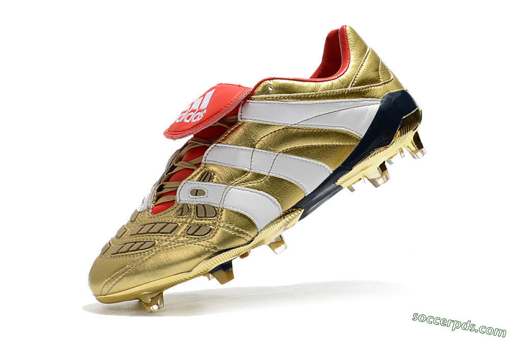 Adidas Predator Accelerator Electricity FG Low-Tops Football Boots - Gold/Red/White 8