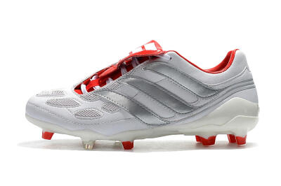 Beckham x Adidas Predator Precision FG Low-Tops Football Boots - Grey/Red/White
