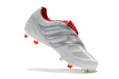 Beckham x Adidas Predator Precision FG Low-Tops Football Boots - Grey/Red/White