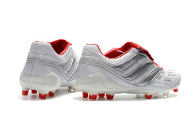 Beckham x Adidas Predator Precision FG Low-Tops Football Boots - Grey/Red/White