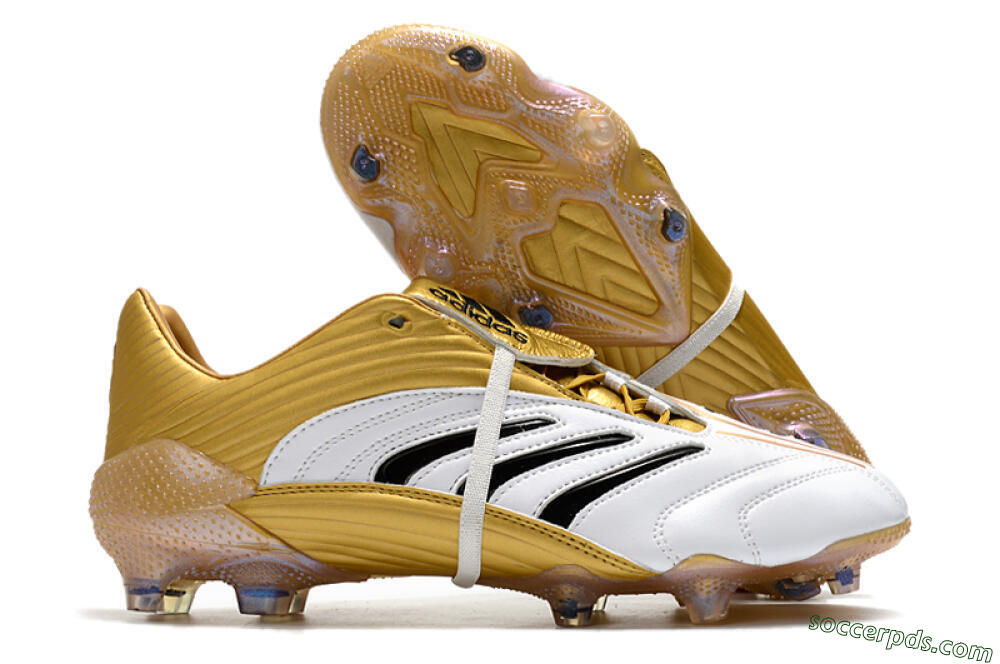 Adidas Predator Absolute 20 FG Low-Tops Football Boots - White/Gold/Black 1