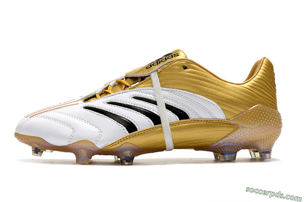 Adidas Predator Absolute 20 FG Low-Tops Football Boots - White/Gold/Black 2