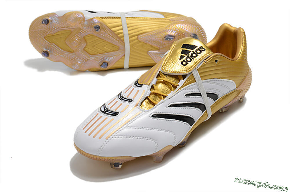 Adidas Predator Absolute 20 FG Low-Tops Football Boots - White/Gold/Black 3