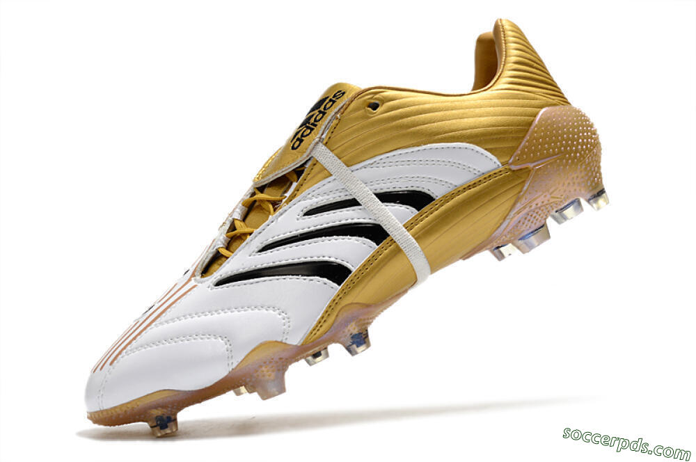 Adidas Predator Absolute 20 FG Low-Tops Football Boots - White/Gold/Black 5