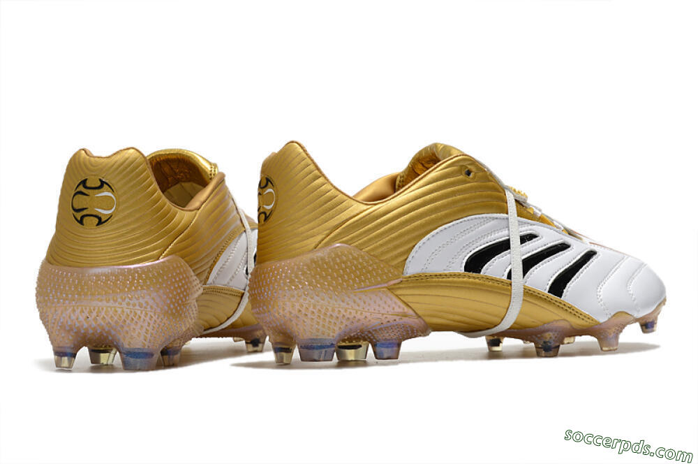 Adidas Predator Absolute 20 FG Low-Tops Football Boots - White/Gold/Black 6