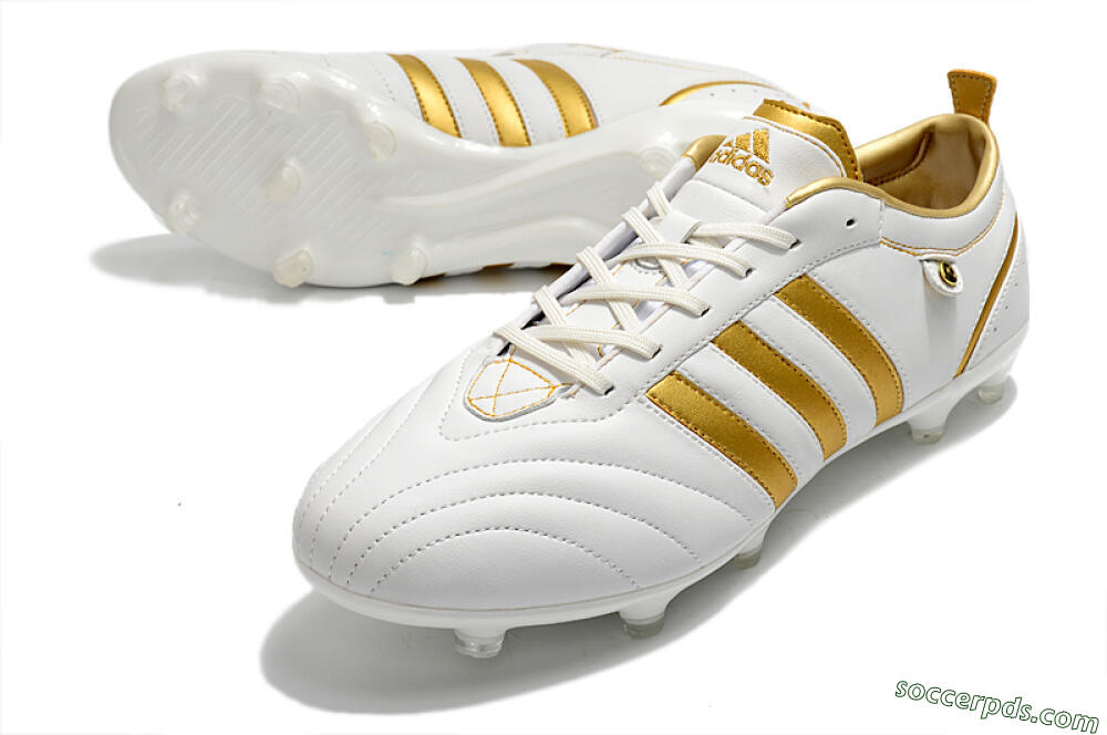 Adidas Adipure FG Low-Tops Football Boots - White/Gold 3