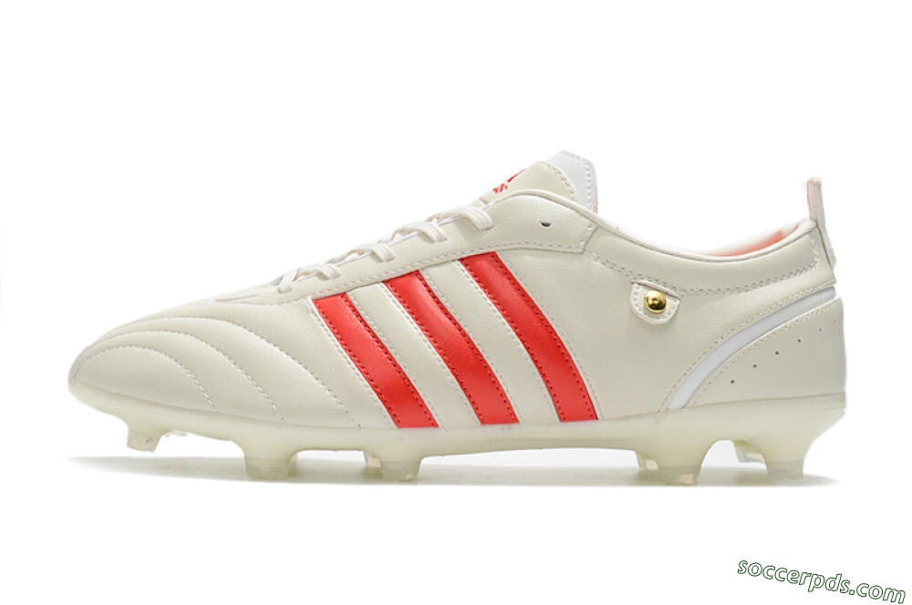 Adidas Adipure FG Low-Tops Football Boots - Beige/Red 2