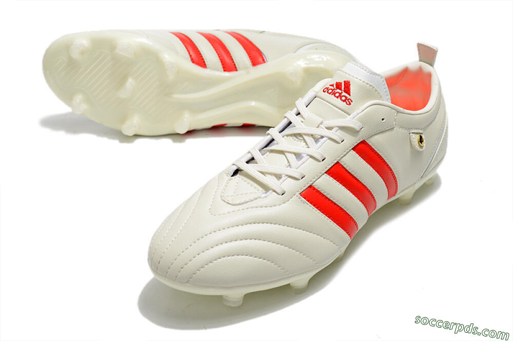 Adidas Adipure FG Low-Tops Football Boots - Beige/Red 3