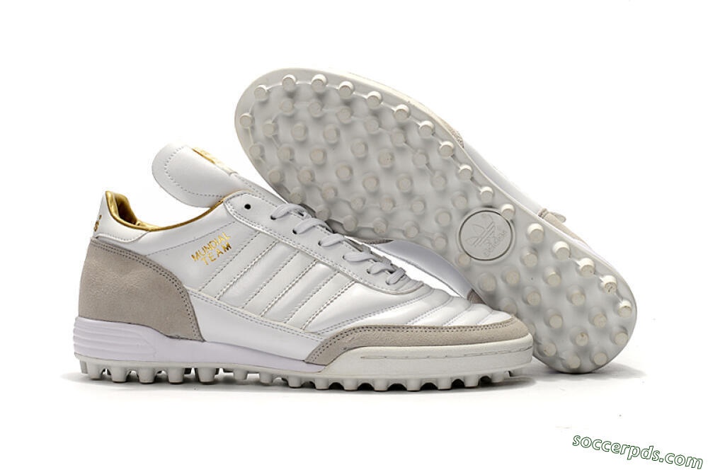 Adidas Copa Mundial Team Modern Craft TF Low-Tops Football Shoes - White/Gold/Grey 1