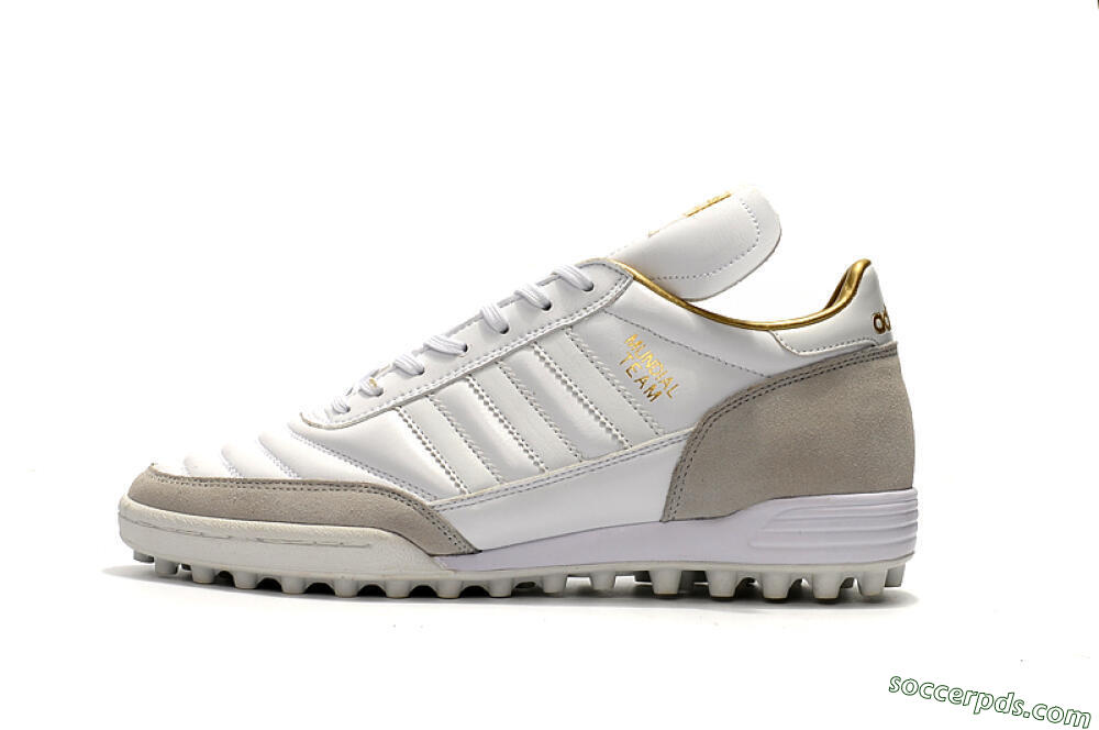 Adidas Copa Mundial Team Modern Craft TF Low-Tops Football Shoes - White/Gold/Grey 2