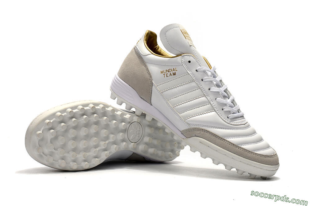 Adidas Copa Mundial Team Modern Craft TF Low-Tops Football Shoes - White/Gold/Grey 4