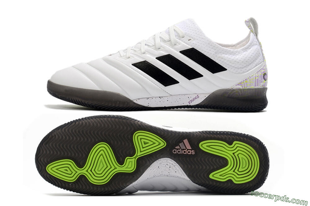 Adidas Copa Tango 20.1 IC Low-Tops Football Shoes - White/Black/Purple 0