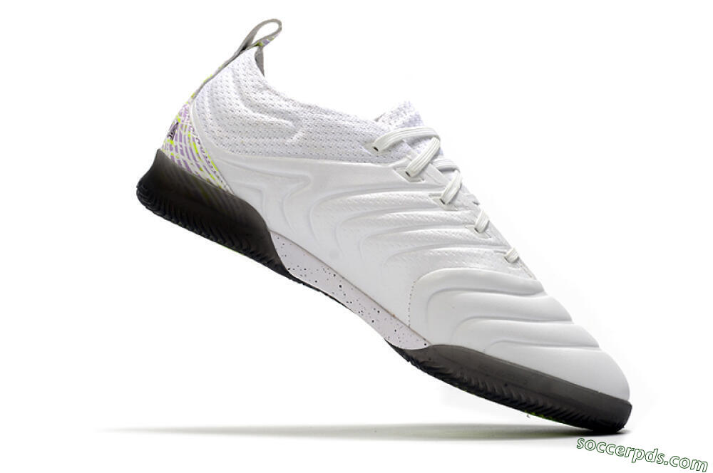 Adidas Copa Tango 20.1 IC Low-Tops Football Shoes - White/Black/Purple 4