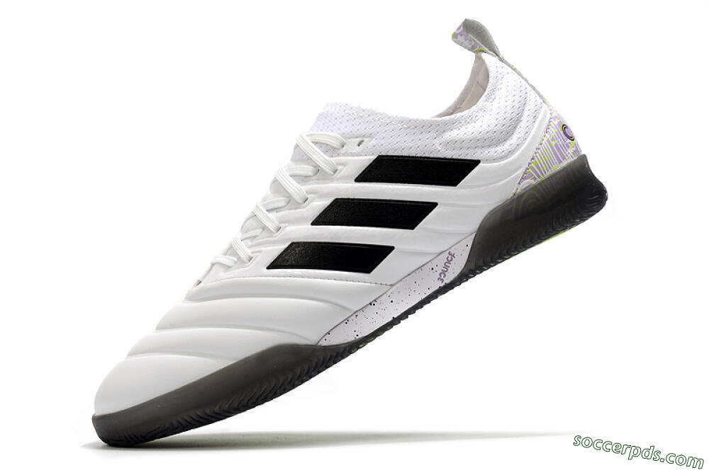 Adidas Copa Tango 20.1 IC Low-Tops Football Shoes - White/Black/Purple 5