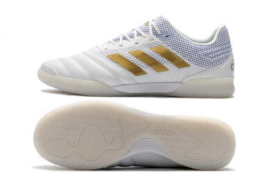 Adidas Copa Tango 20.1 IC Low-Tops Football Shoes - White/Gold/Blue
