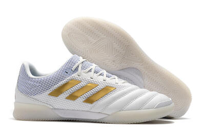 Adidas Copa Tango 20.1 IC Low-Tops Football Shoes - White/Gold/Blue