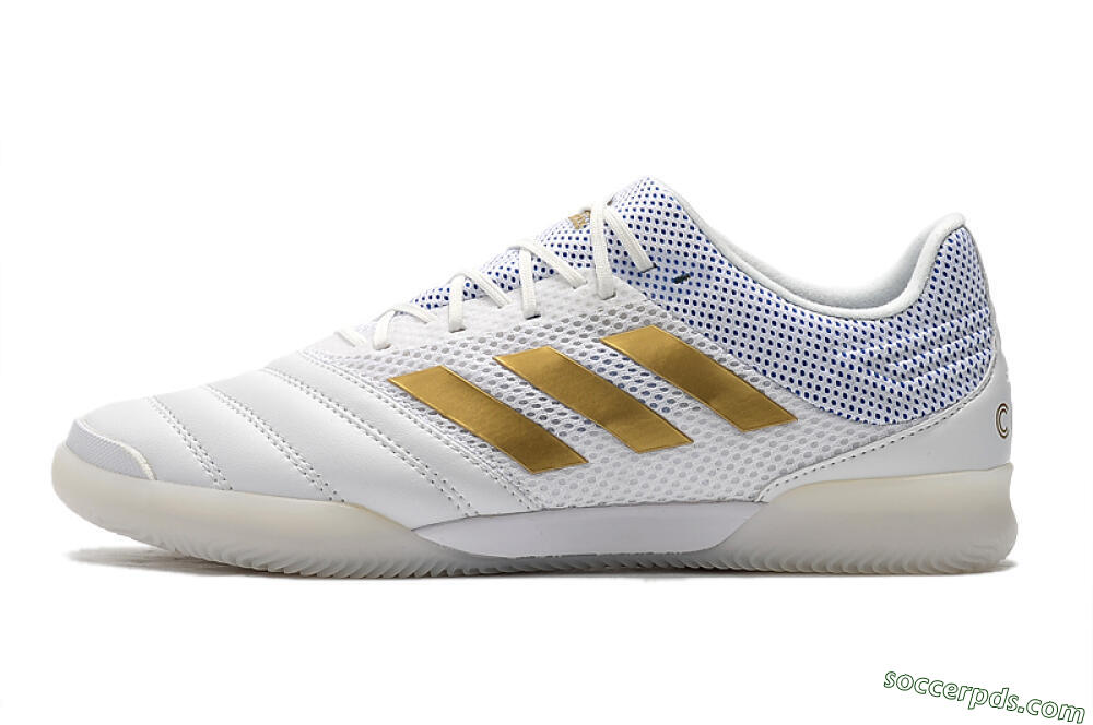 Adidas Copa Tango 20.1 IC Low-Tops Football Shoes - White/Gold/Blue 2
