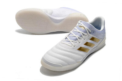 Adidas Copa Tango 20.1 IC Low-Tops Football Shoes - White/Gold/Blue